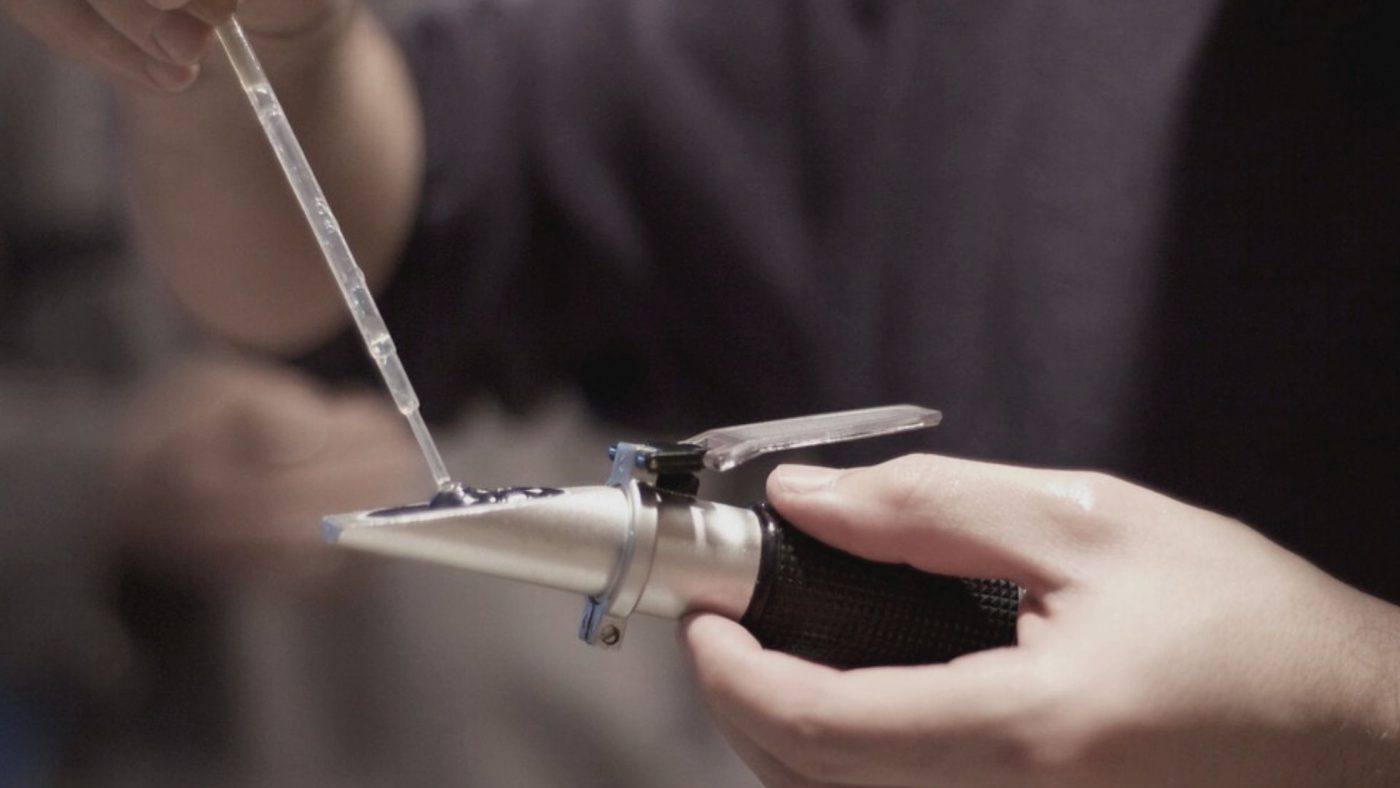 The Best Refractometers For Brewing and Distilling | Our Complete Guide 10 Image of DIY DISTILLING Refractometer being used to measure beer wine or cider