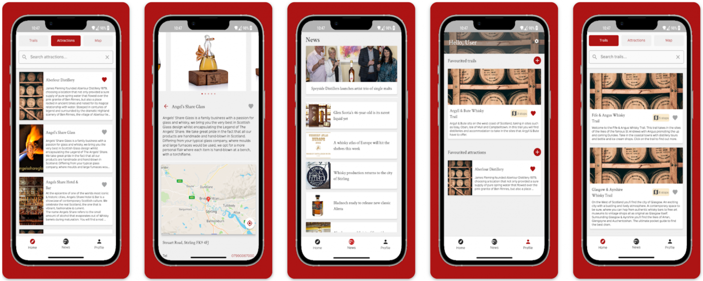 Image of Cask and stil whiskey tracking app screenshot