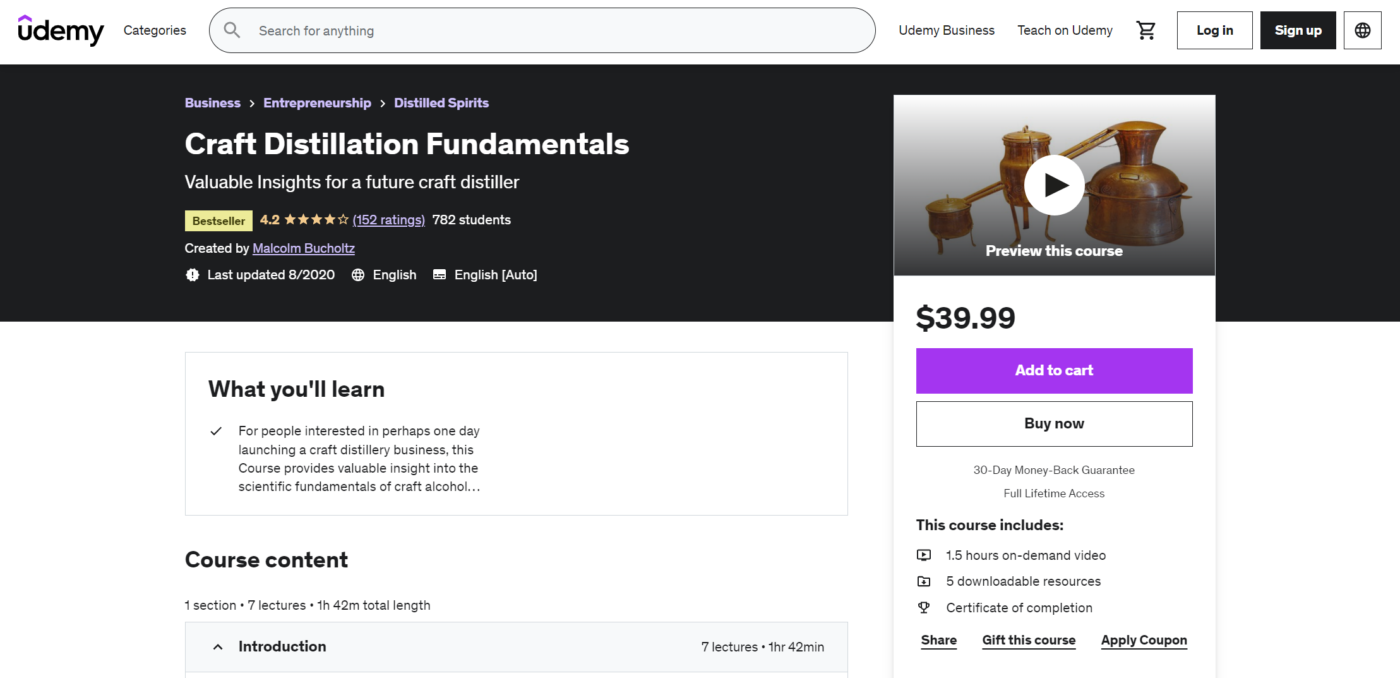 The 5 Best Online Distilling Courses | For All Levels 5 Image of DIY Distilling Best Online Course Udemy Craft distillation