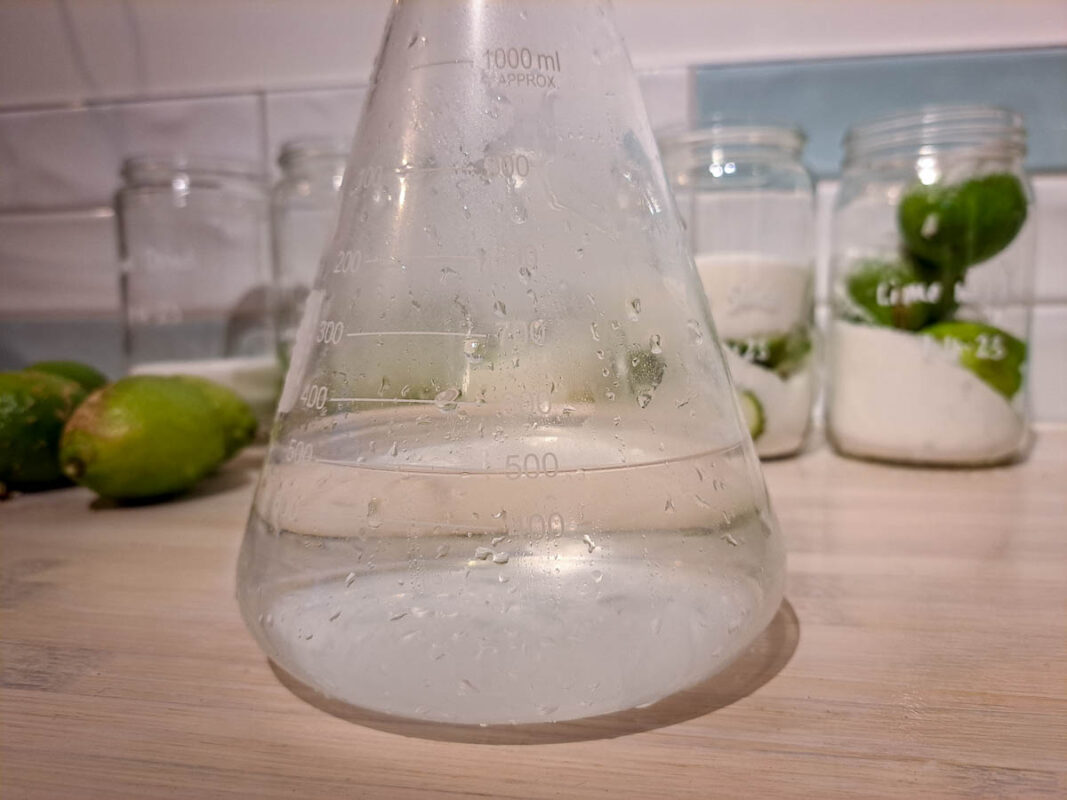 Best Limecello Recipe (We Tested 5 Variations!) 4 Image of DIY Distilling measuring out the vodka