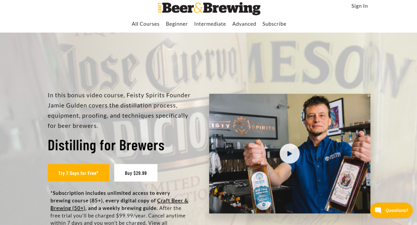 The 5 Best Online Distilling Courses | For All Levels 3 Image of DIY Distilling reccommends the Craft Beer and Brewing online course